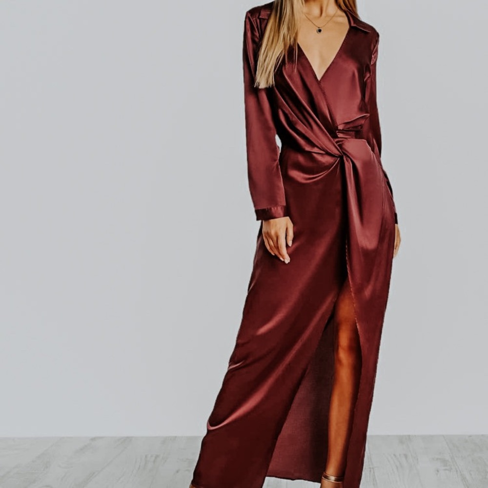 Satin maxi dress